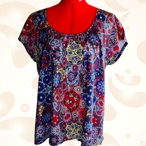 FABULOUS NWT NORACORA KALEIDESCAPE TOP!!!